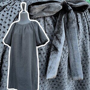 Velvet Bow & Polka-Dot Dress